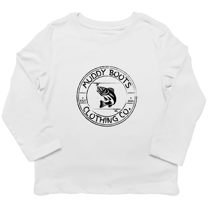 Rod Bending Kids Long Sleeve Tee - Muddy Boots Clothing - Long Sleeve Tee