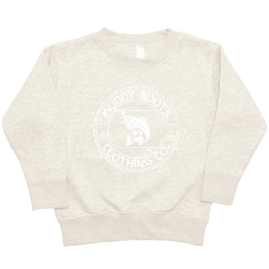 Rod Bending Toddler Crew Neck Sweatshirt - Muddy Boots Clothing - Crew Neck Sweatshirt