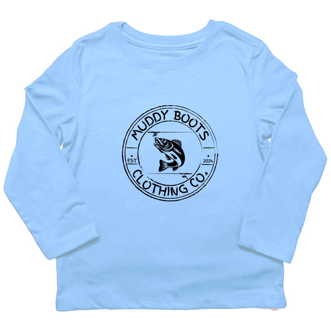 Rod Bending Toddler Long Sleeve Tee - Muddy Boots Clothing - Long Sleeve Tee