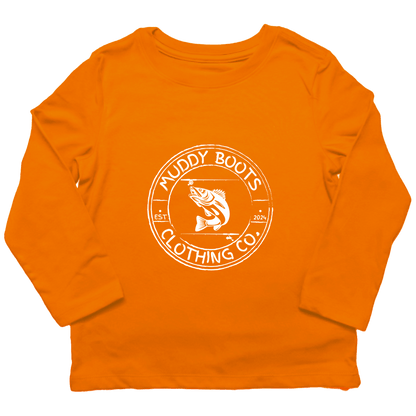 Rod Bending Toddler Long Sleeve Tee - Muddy Boots Clothing - Long Sleeve Tee