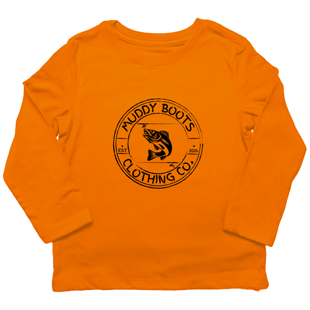 Rod Bending Toddler Long Sleeve Tee - Muddy Boots Clothing - Long Sleeve Tee