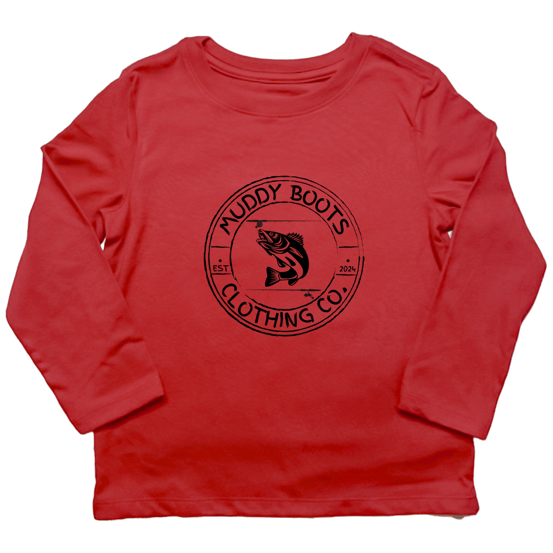 Rod Bending Toddler Long Sleeve Tee - Muddy Boots Clothing - Long Sleeve Tee