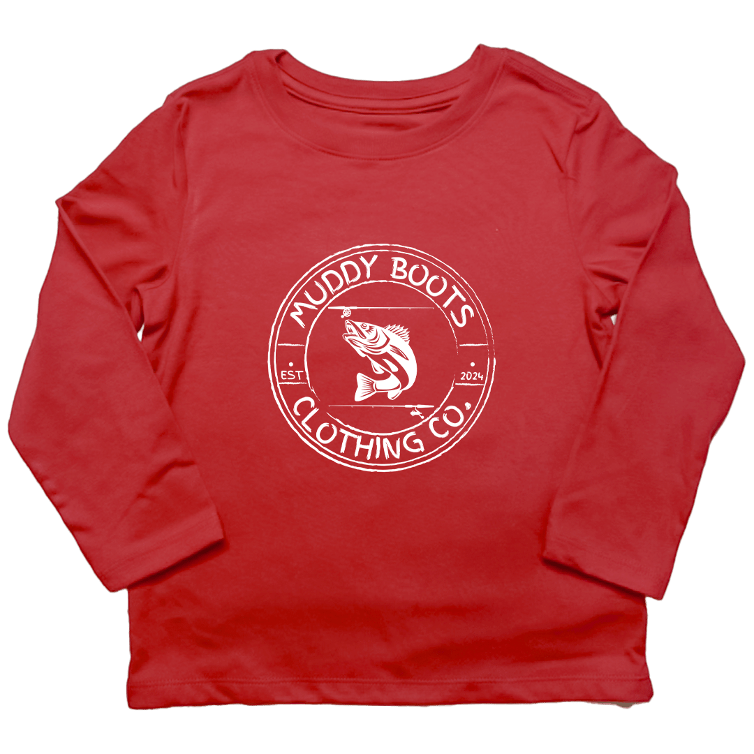 Rod Bending Toddler Long Sleeve Tee - Muddy Boots Clothing - Long Sleeve Tee