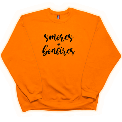 S'mores And Bonfires Adult Crew Neck Sweatshirt - Muddy Boots Clothing - Crew Neck Sweatshirt