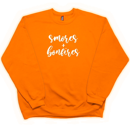 S'mores And Bonfires Adult Crew Neck Sweatshirt - Muddy Boots Clothing - Crew Neck Sweatshirt