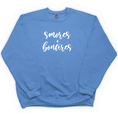 S'mores And Bonfires Adult Crew Neck Sweatshirt - Muddy Boots Clothing - Crew Neck Sweatshirt