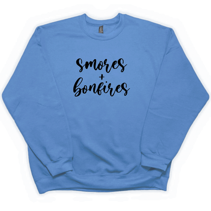 S'mores And Bonfires Adult Crew Neck Sweatshirt - Muddy Boots Clothing - Crew Neck Sweatshirt