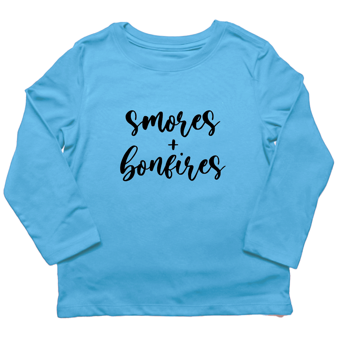 S'mores and Bonfires Kids Long Sleeve Tee - Muddy Boots Clothing - Long Sleeve Tee