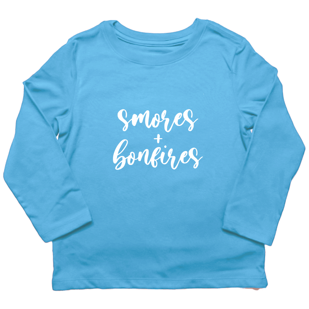 S'mores and Bonfires Kids Long Sleeve Tee - Muddy Boots Clothing - Long Sleeve Tee