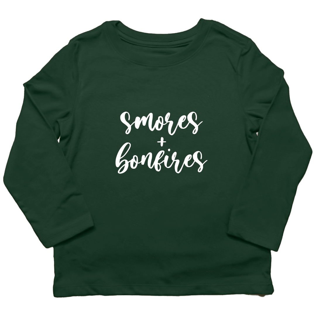 S'mores and Bonfires Kids Long Sleeve Tee - Muddy Boots Clothing - Long Sleeve Tee