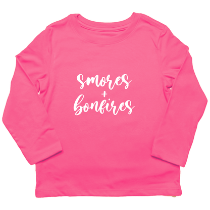 S'mores and Bonfires Kids Long Sleeve Tee - Muddy Boots Clothing - Long Sleeve Tee
