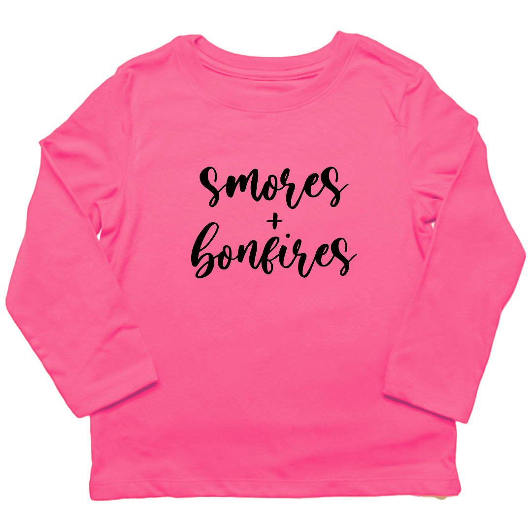 S'mores and Bonfires Kids Long Sleeve Tee - Muddy Boots Clothing - Long Sleeve Tee