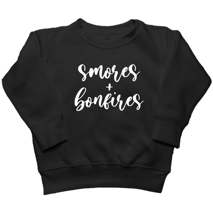 S'mores and Bonfires Toddler Crew Neck Sweatshirt - Muddy Boots Clothing - Crew Neck Sweatshirt