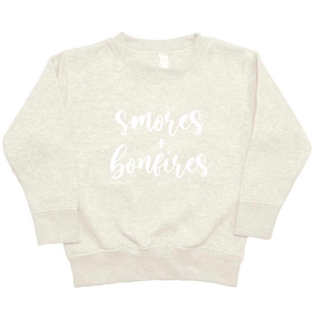 S'mores and Bonfires Toddler Crew Neck Sweatshirt - Muddy Boots Clothing - Crew Neck Sweatshirt