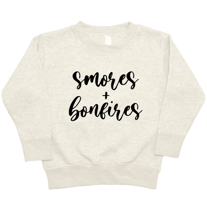 S'mores and Bonfires Toddler Crew Neck Sweatshirt - Muddy Boots Clothing - Crew Neck Sweatshirt