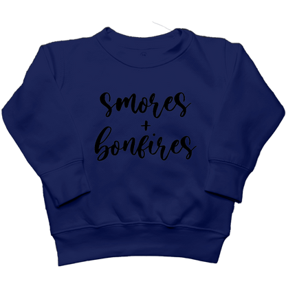 S'mores and Bonfires Toddler Crew Neck Sweatshirt - Muddy Boots Clothing - Crew Neck Sweatshirt