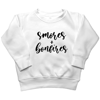 S'mores and Bonfires Toddler Crew Neck Sweatshirt - Muddy Boots Clothing - Crew Neck Sweatshirt