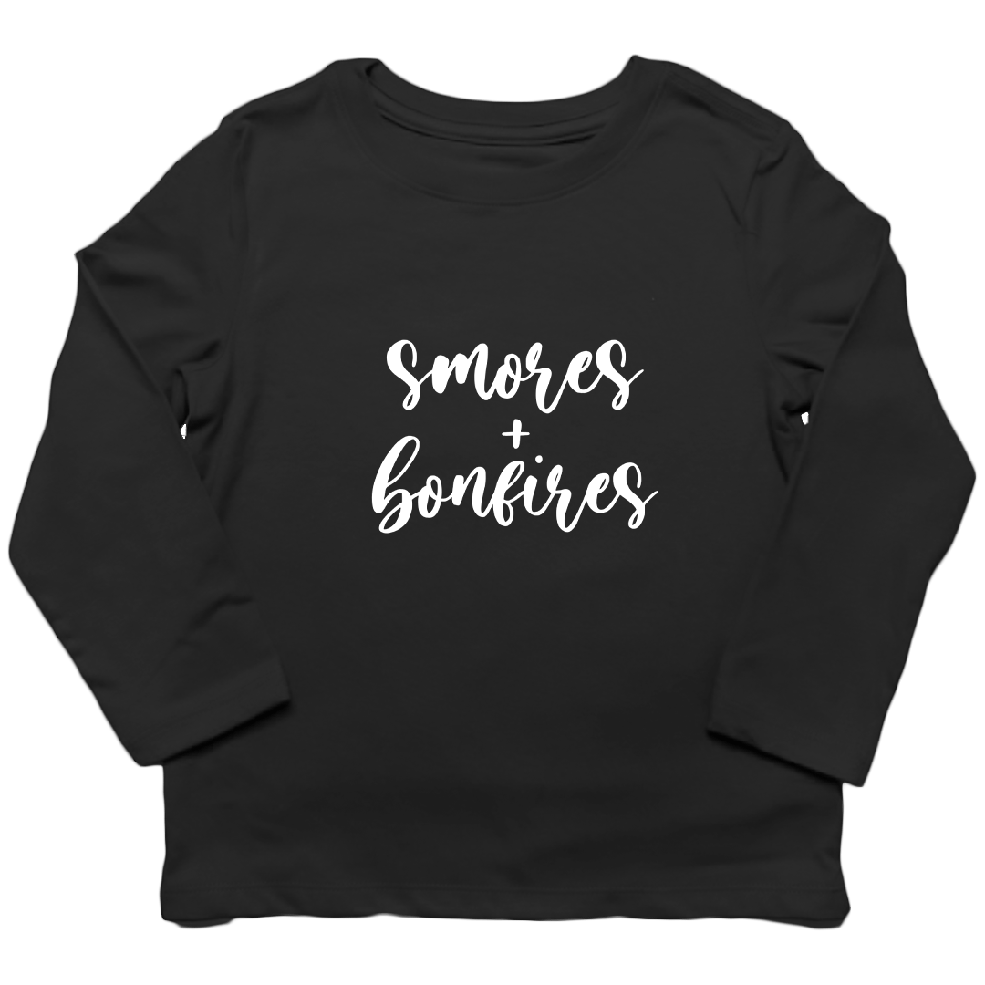 S'mores and Bonfires Toddler Long Sleeve Tee - Muddy Boots Clothing - Long Sleeve Tee