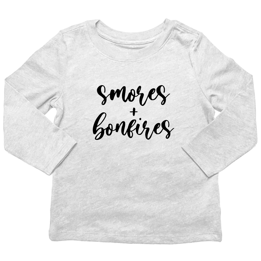 S'mores and Bonfires Toddler Long Sleeve Tee - Muddy Boots Clothing - Long Sleeve Tee