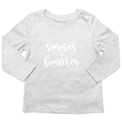 S'mores and Bonfires Toddler Long Sleeve Tee - Muddy Boots Clothing - Long Sleeve Tee