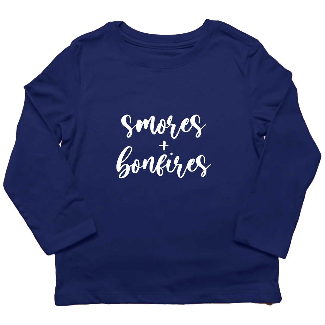 S'mores and Bonfires Toddler Long Sleeve Tee - Muddy Boots Clothing - Long Sleeve Tee