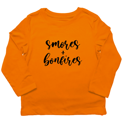 S'mores and Bonfires Toddler Long Sleeve Tee - Muddy Boots Clothing - Long Sleeve Tee