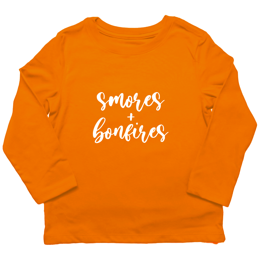 S'mores and Bonfires Toddler Long Sleeve Tee - Muddy Boots Clothing - Long Sleeve Tee