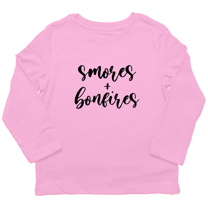 S'mores and Bonfires Toddler Long Sleeve Tee - Muddy Boots Clothing - Long Sleeve Tee