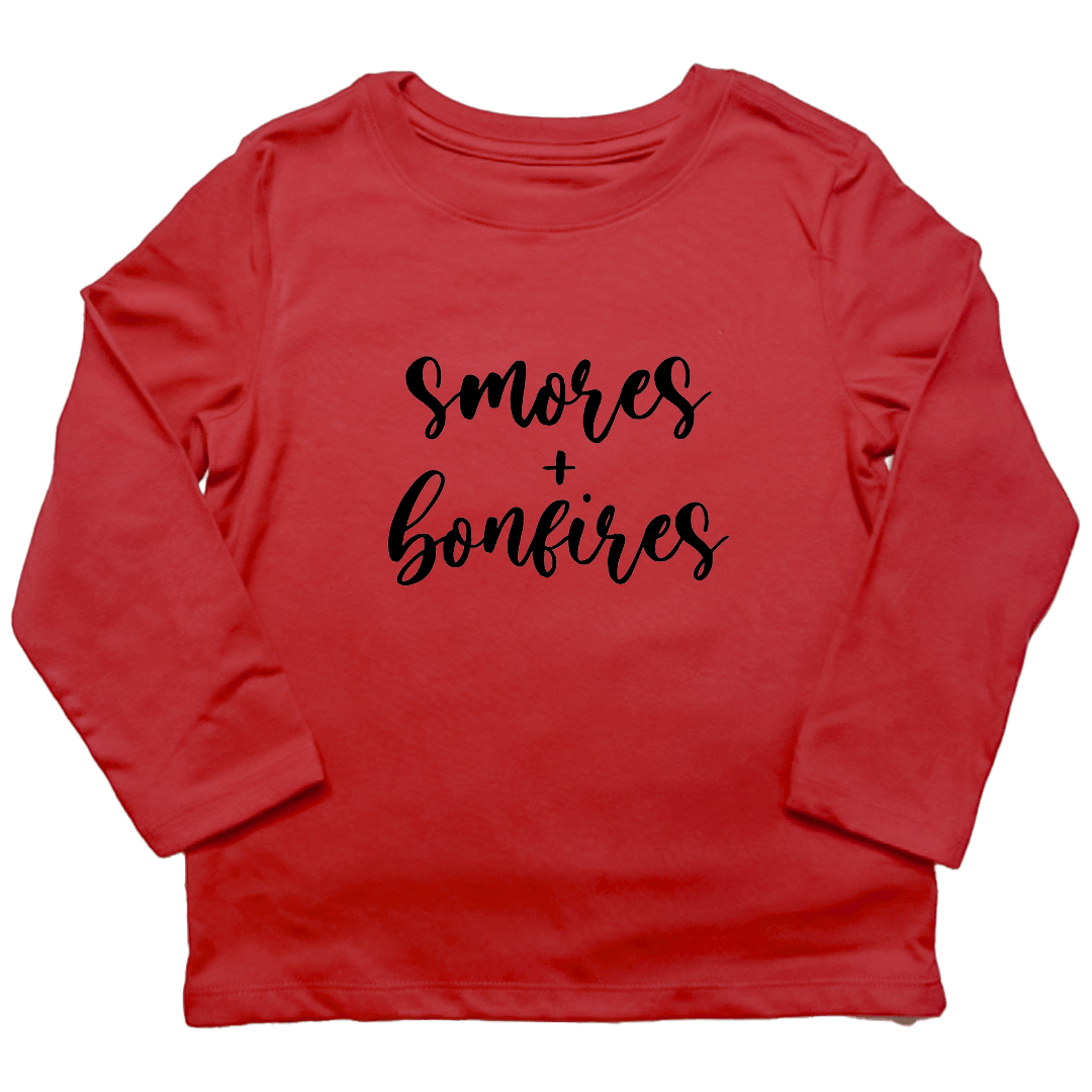 S'mores and Bonfires Toddler Long Sleeve Tee - Muddy Boots Clothing - Long Sleeve Tee