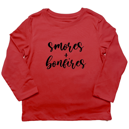 S'mores and Bonfires Toddler Long Sleeve Tee - Muddy Boots Clothing - Long Sleeve Tee