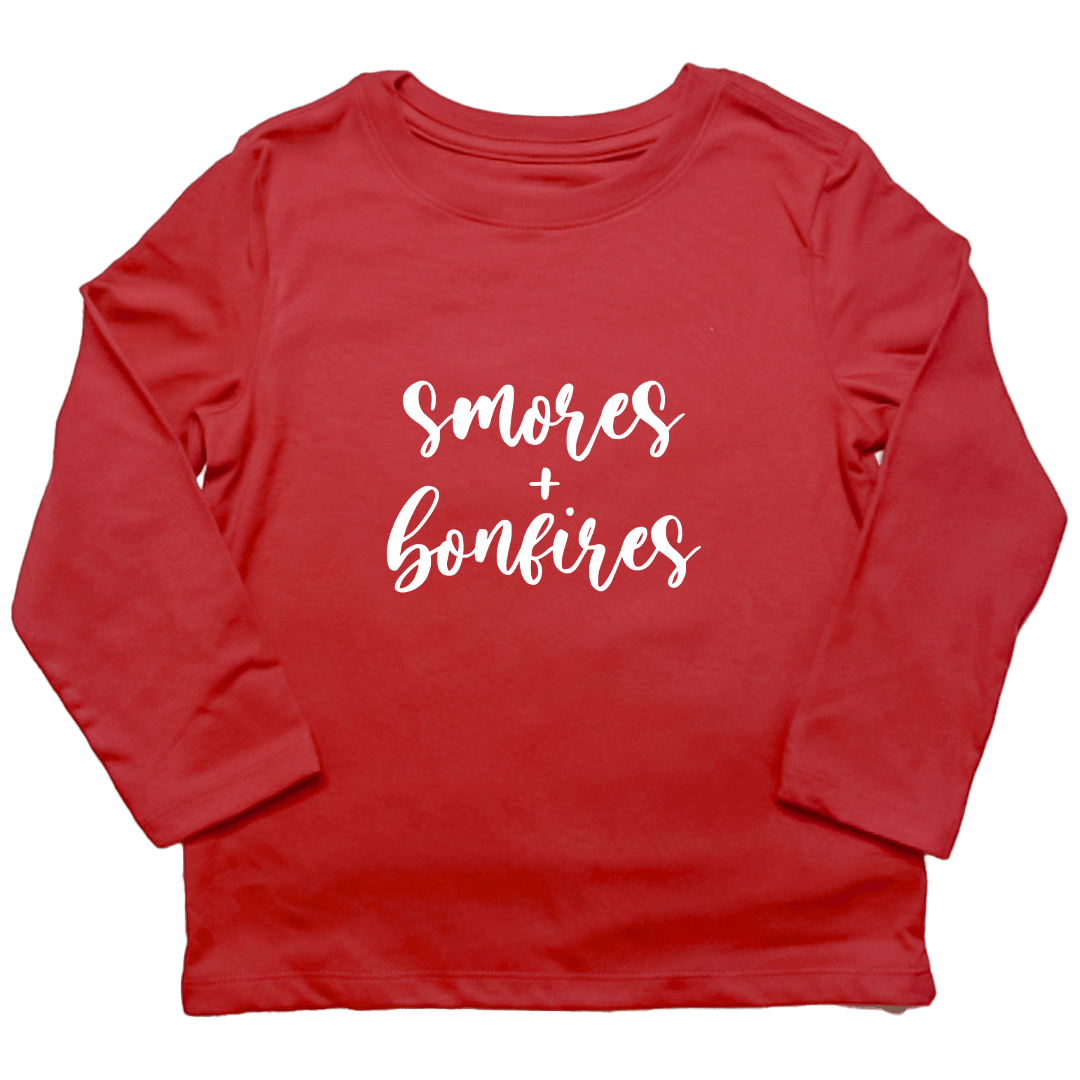 S'mores and Bonfires Toddler Long Sleeve Tee - Muddy Boots Clothing - Long Sleeve Tee