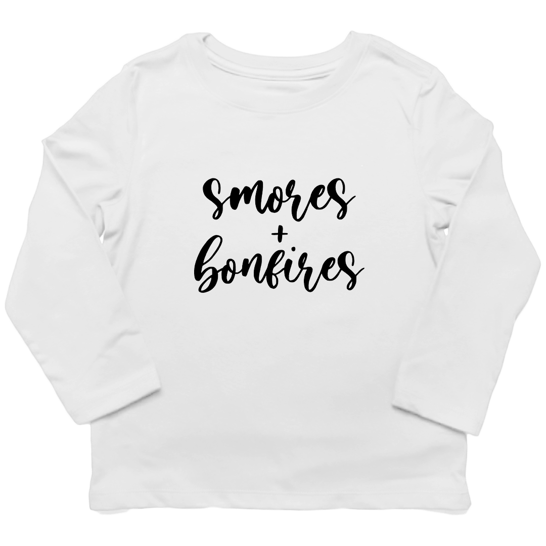 S'mores and Bonfires Toddler Long Sleeve Tee - Muddy Boots Clothing - Long Sleeve Tee