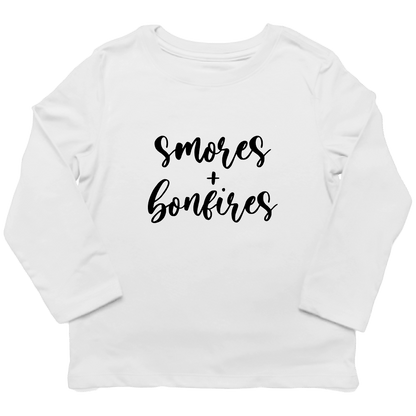 S'mores and Bonfires Toddler Long Sleeve Tee - Muddy Boots Clothing - Long Sleeve Tee