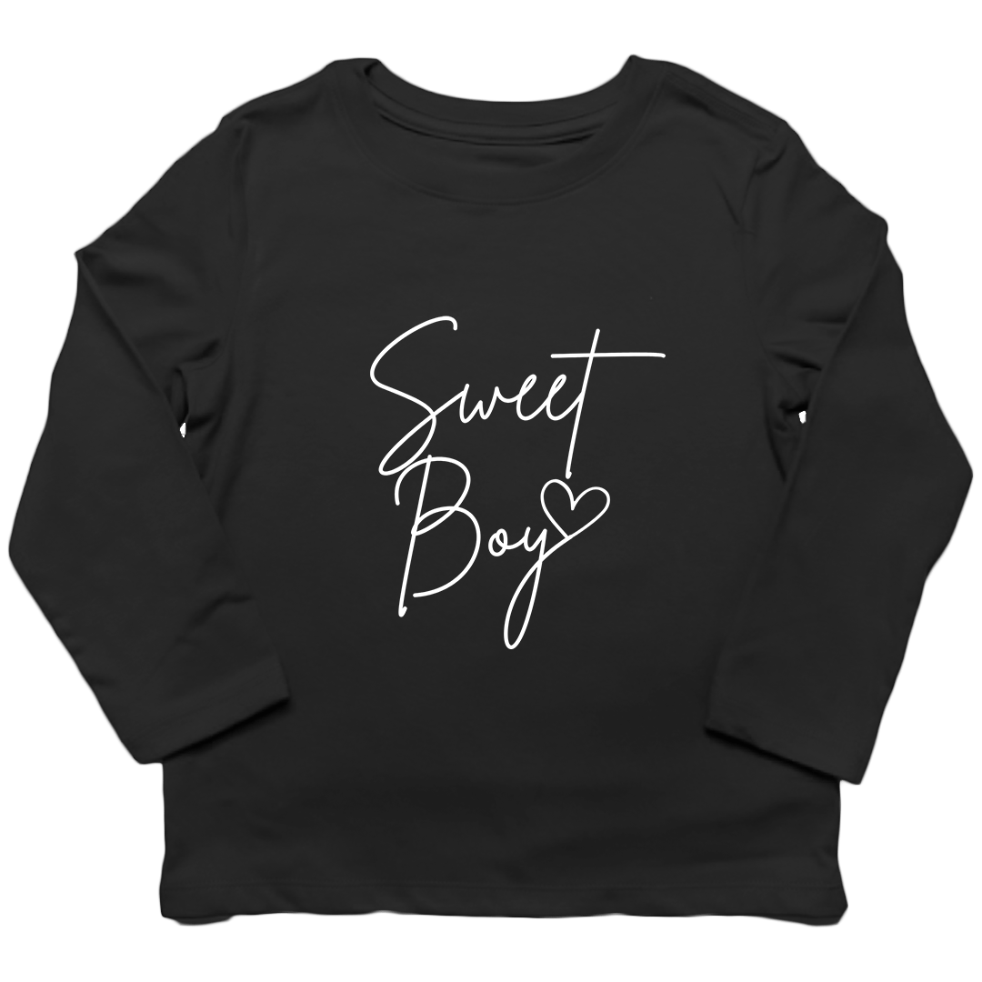 Sweet Boy Kids Long Sleeve Tee - Muddy Boots Clothing - Long Sleeve Tee