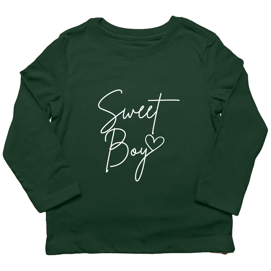 Sweet Boy Kids Long Sleeve Tee - Muddy Boots Clothing - Long Sleeve Tee