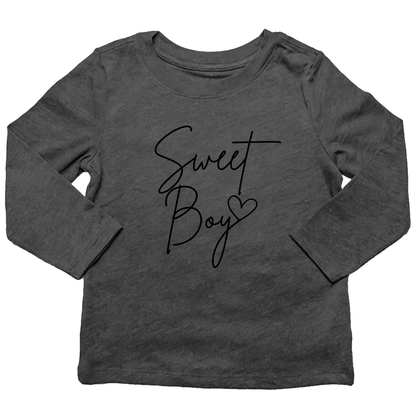 Sweet Boy Kids Long Sleeve Tee - Muddy Boots Clothing - Long Sleeve Tee