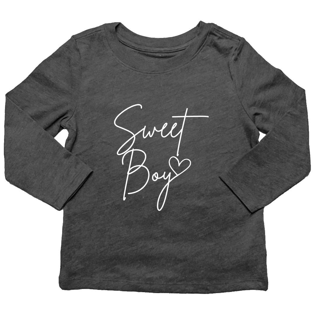 Sweet Boy Kids Long Sleeve Tee - Muddy Boots Clothing - Long Sleeve Tee