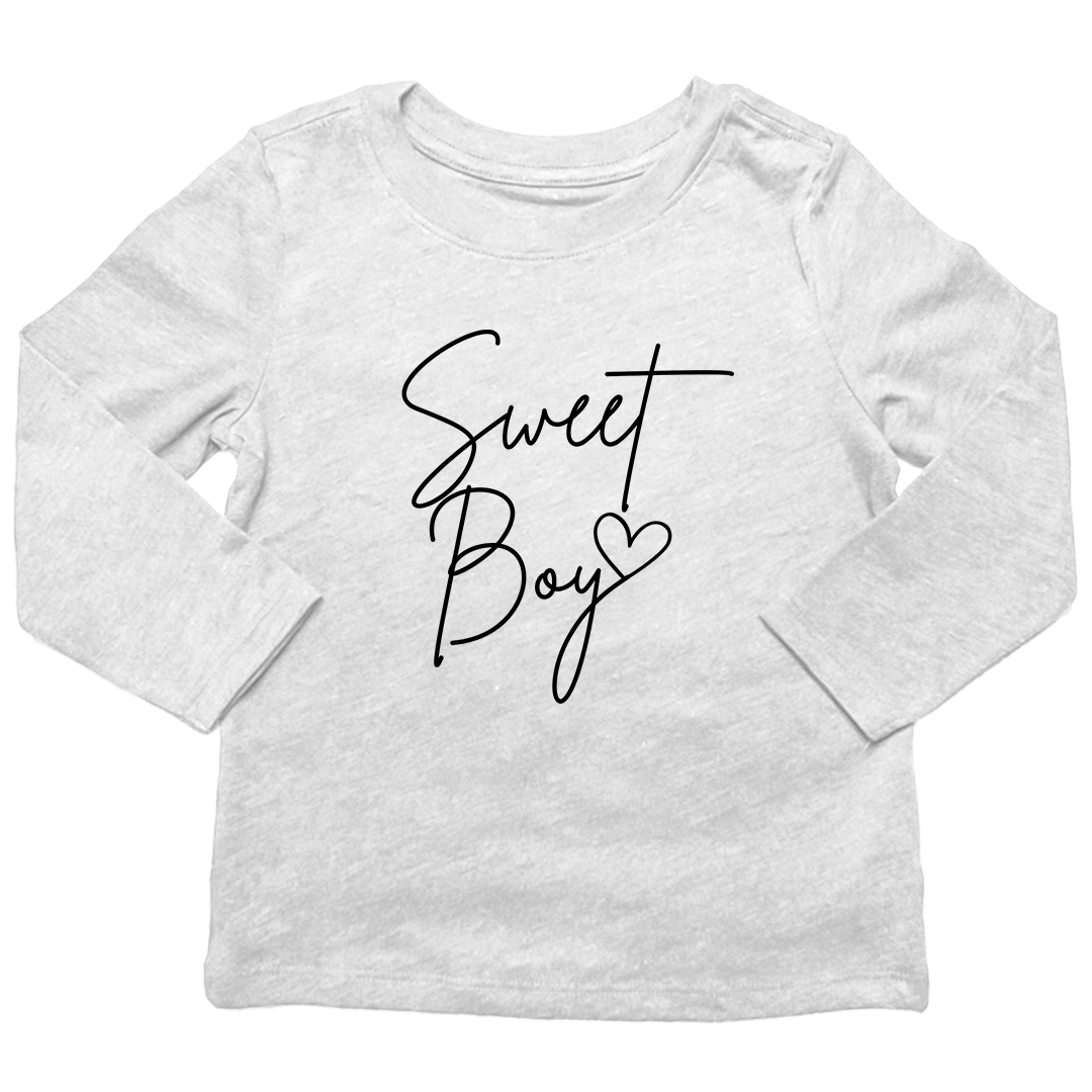 Sweet Boy Kids Long Sleeve Tee - Muddy Boots Clothing - Long Sleeve Tee