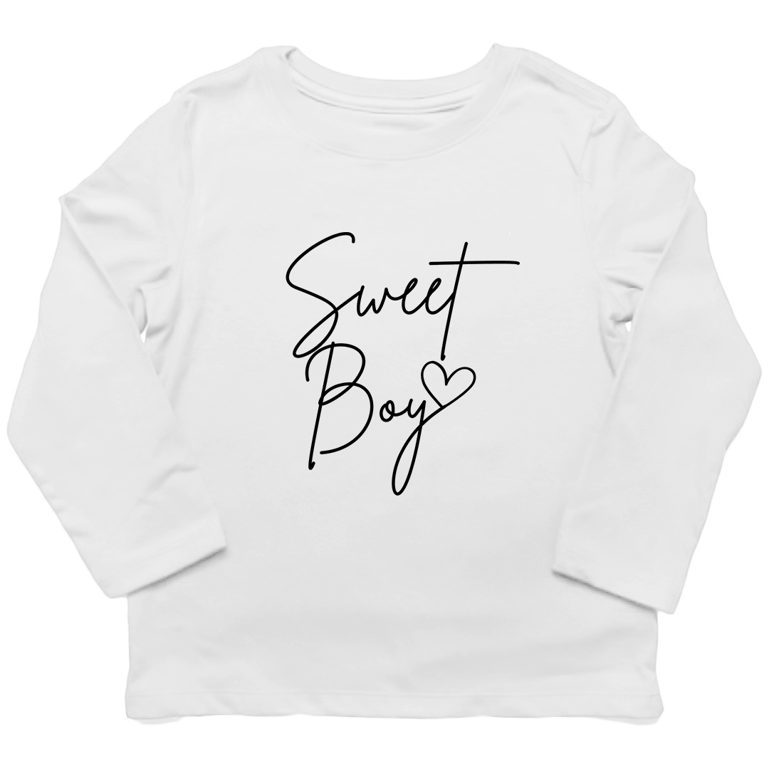 Sweet Boy Kids Long Sleeve Tee - Muddy Boots Clothing - Long Sleeve Tee