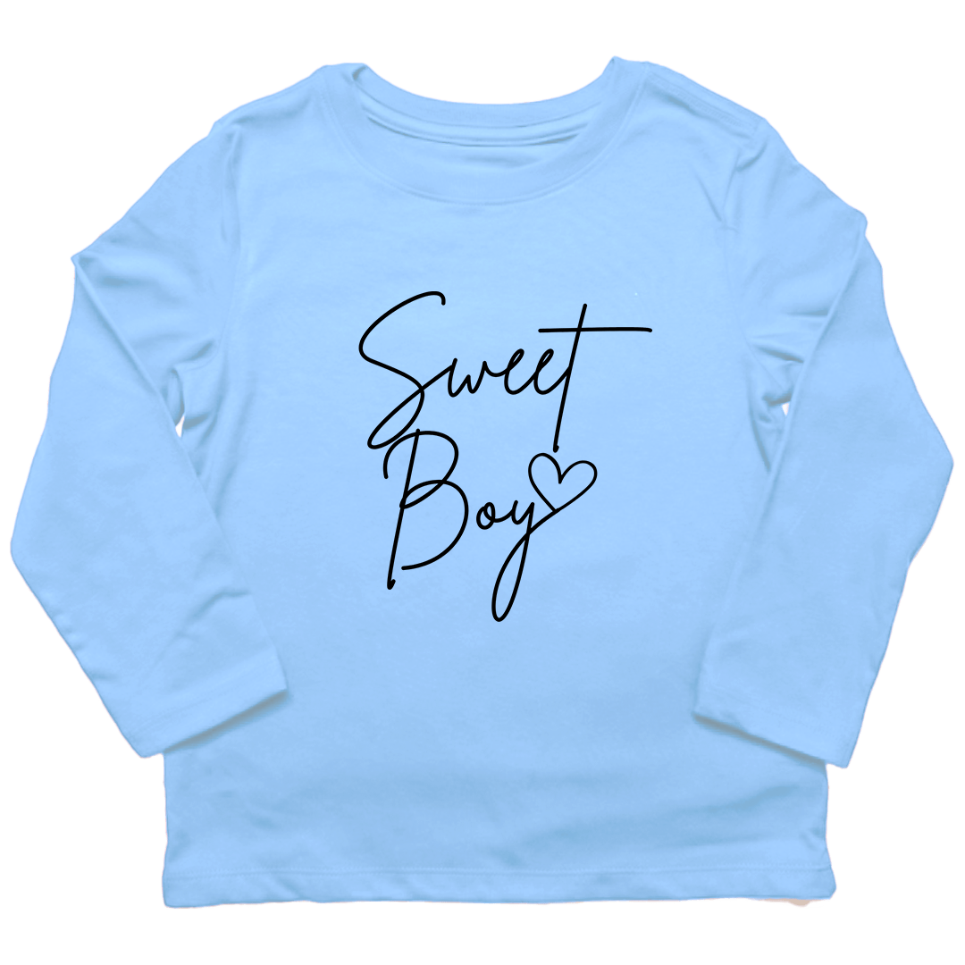 Sweet Boy Toddler Long Sleeve Tee - Muddy Boots Clothing - Long Sleeve Tee
