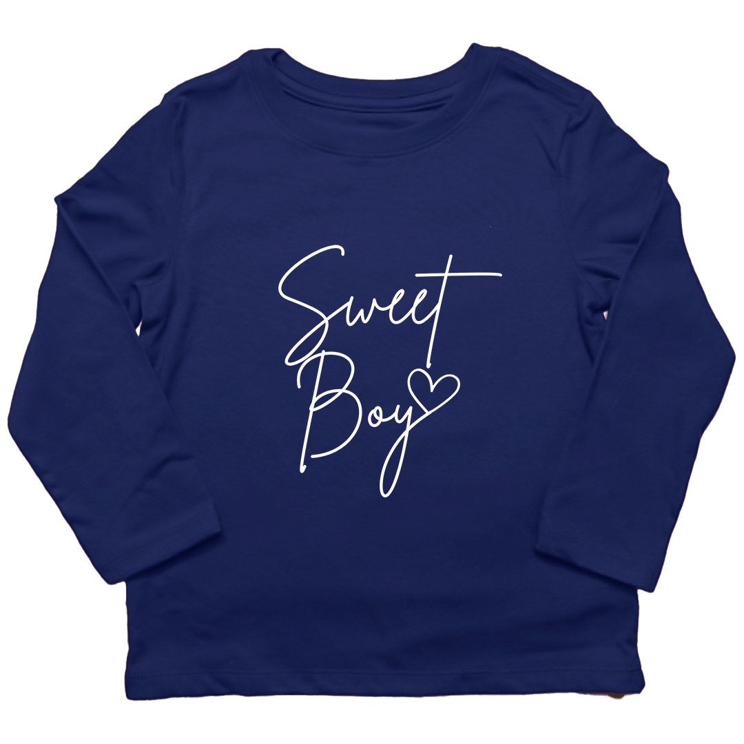 Sweet Boy Toddler Long Sleeve Tee - Muddy Boots Clothing - Long Sleeve Tee