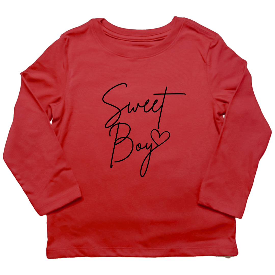 Sweet Boy Toddler Long Sleeve Tee - Muddy Boots Clothing - Long Sleeve Tee