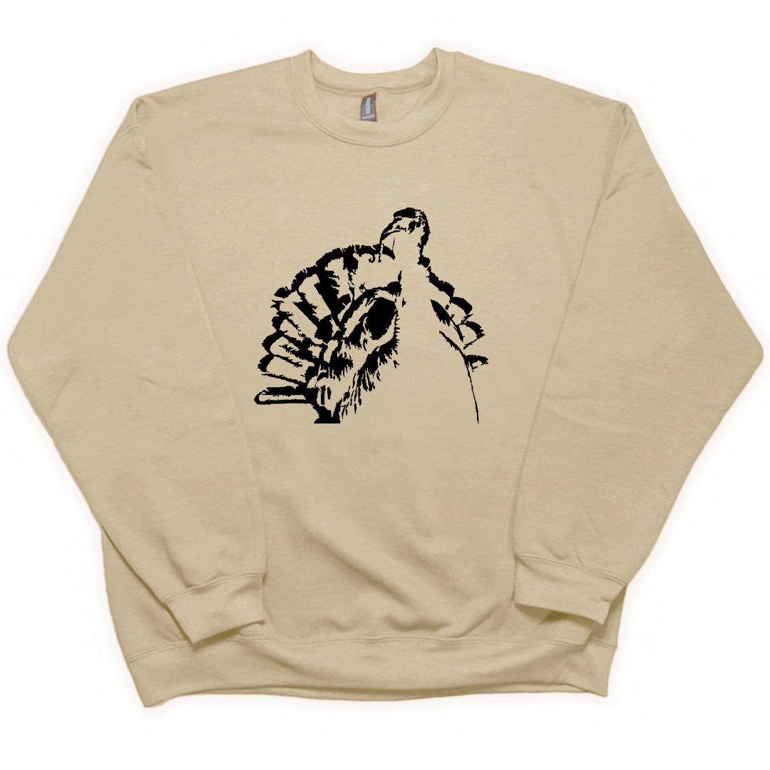 Turkey Contour Adult Crew Neck Sweatshirt - Muddy Boots Clothing - Crew Neck Sweatshirt
