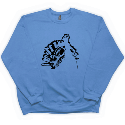 Turkey Contour Adult Crew Neck Sweatshirt - Muddy Boots Clothing - Crew Neck Sweatshirt
