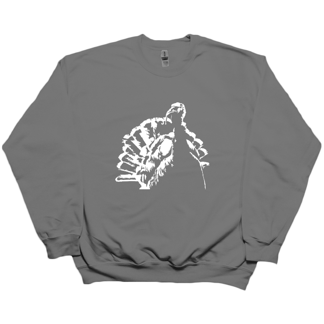 Turkey Contour Adult Crew Neck Sweatshirt - Muddy Boots Clothing - Crew Neck Sweatshirt