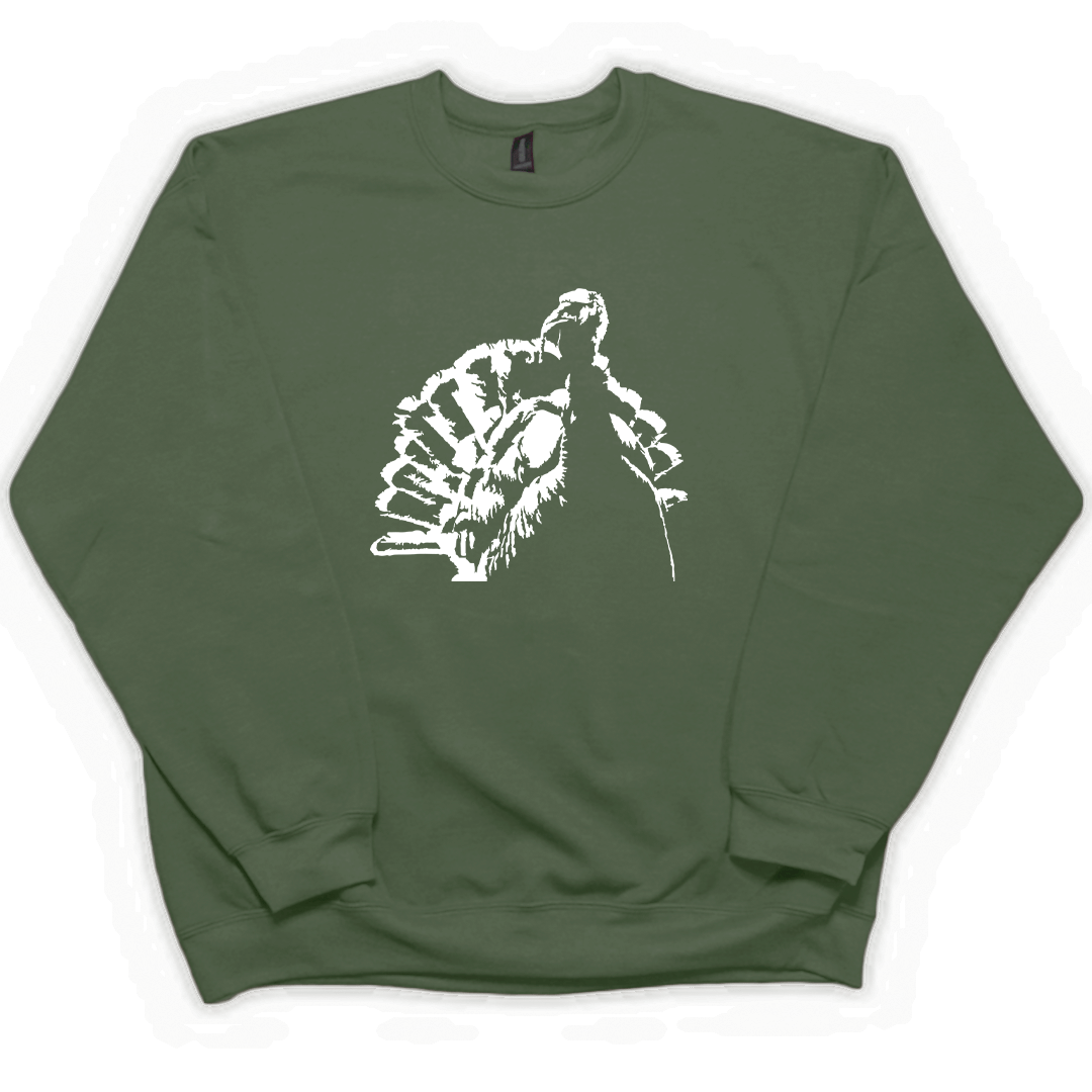 Turkey Contour Adult Crew Neck Sweatshirt - Muddy Boots Clothing - Crew Neck Sweatshirt