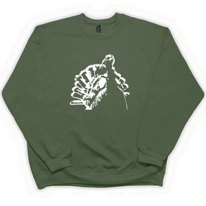 Turkey Contour Adult Crew Neck Sweatshirt - Muddy Boots Clothing - Crew Neck Sweatshirt