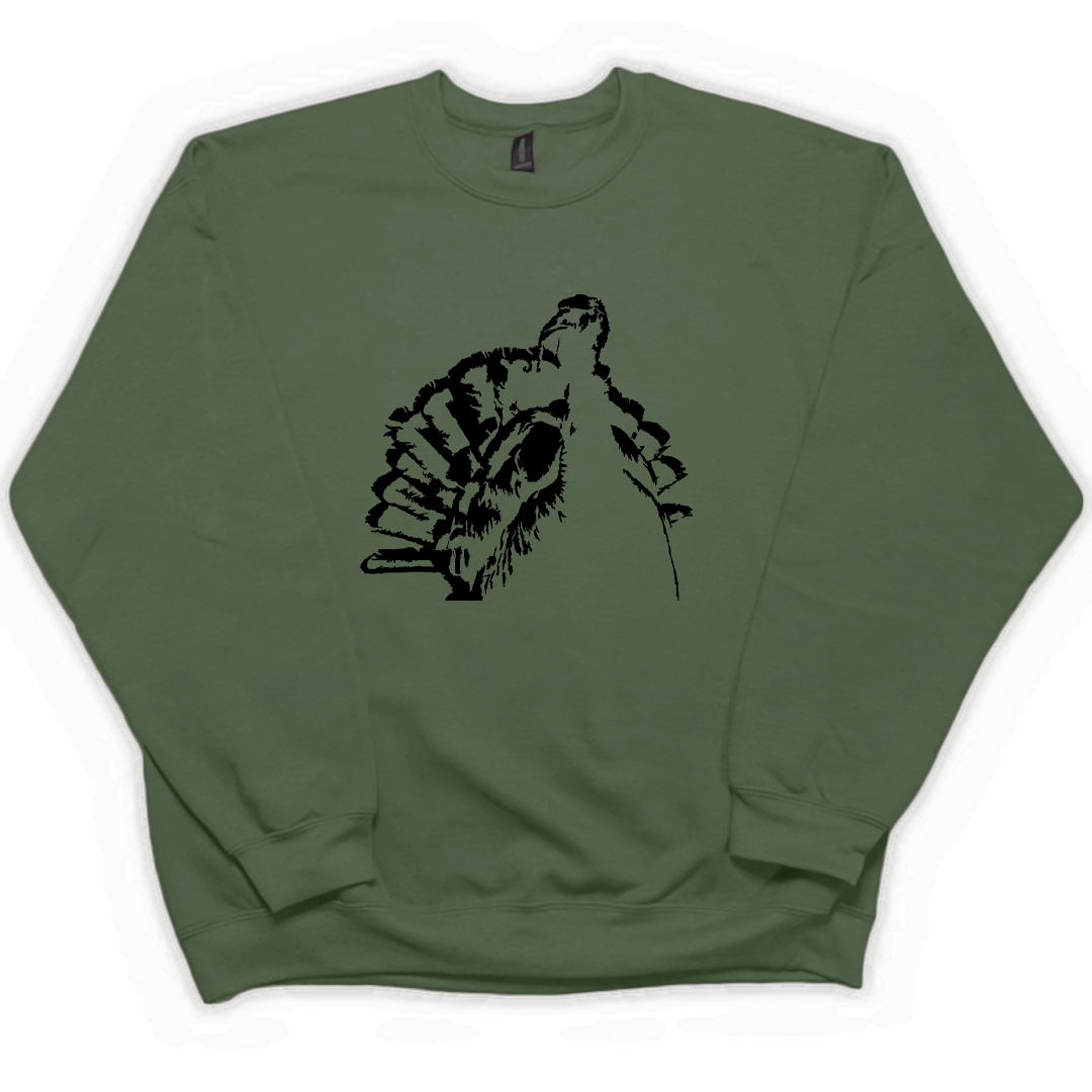 Turkey Contour Adult Crew Neck Sweatshirt - Muddy Boots Clothing - Crew Neck Sweatshirt