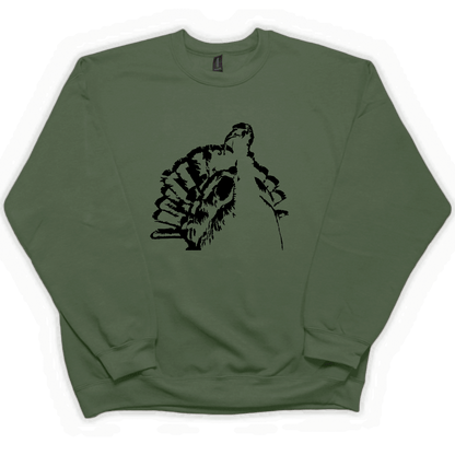 Turkey Contour Adult Crew Neck Sweatshirt - Muddy Boots Clothing - Crew Neck Sweatshirt