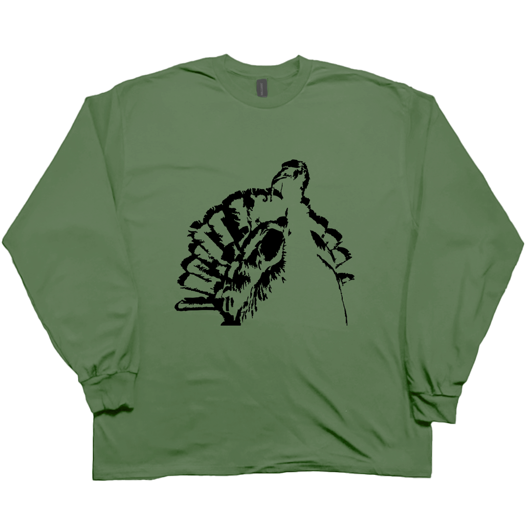 Turkey Contour Adult Long Sleeve Tee - Muddy Boots Clothing - Long Sleeve Tee